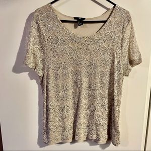 Lace overlay shirt